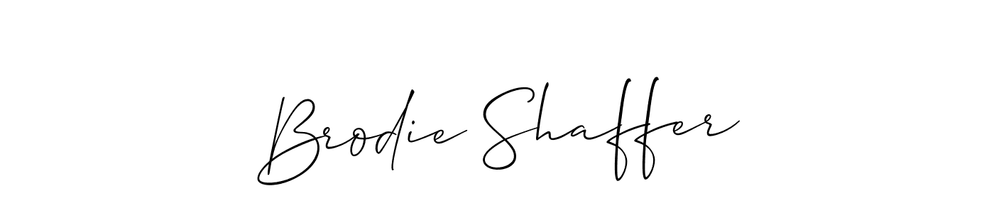 Make a short Brodie Shaffer signature style. Manage your documents anywhere anytime using Allison_Script. Create and add eSignatures, submit forms, share and send files easily. Brodie Shaffer signature style 2 images and pictures png