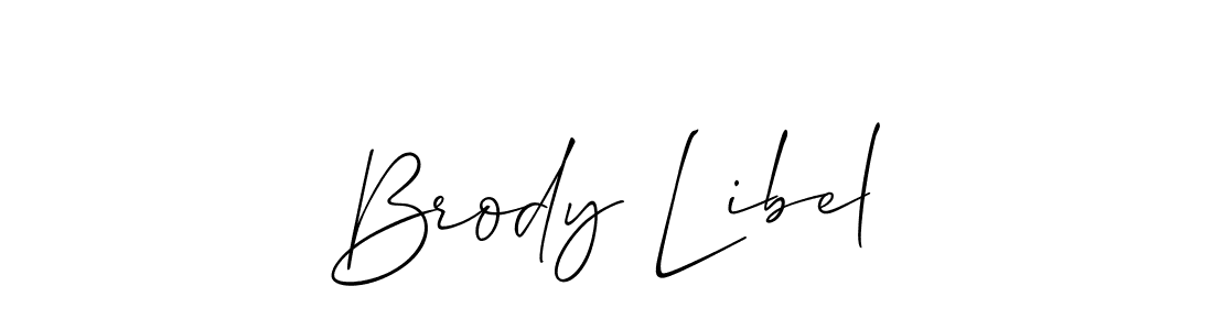 It looks lik you need a new signature style for name Brody Libel. Design unique handwritten (Allison_Script) signature with our free signature maker in just a few clicks. Brody Libel signature style 2 images and pictures png