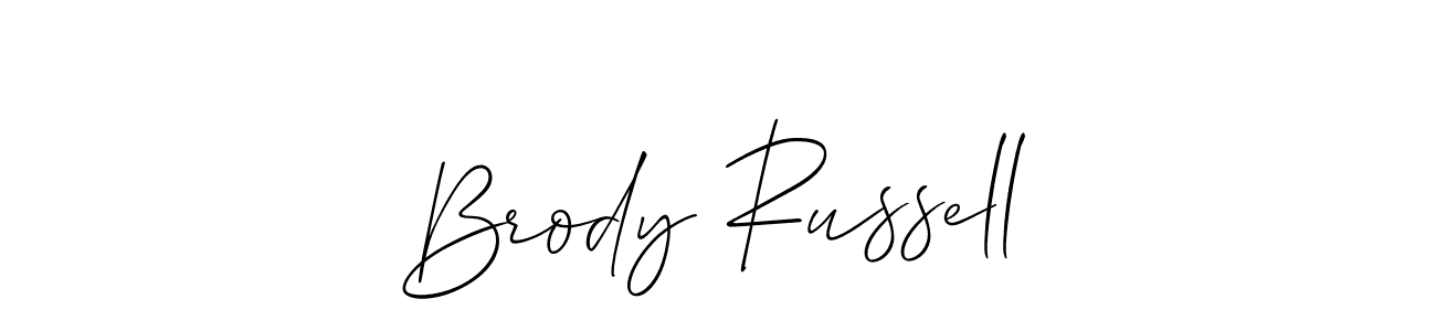 The best way (Allison_Script) to make a short signature is to pick only two or three words in your name. The name Brody Russell include a total of six letters. For converting this name. Brody Russell signature style 2 images and pictures png