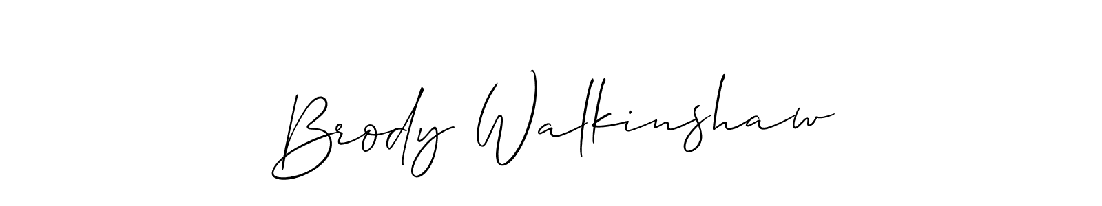 Create a beautiful signature design for name Brody Walkinshaw. With this signature (Allison_Script) fonts, you can make a handwritten signature for free. Brody Walkinshaw signature style 2 images and pictures png