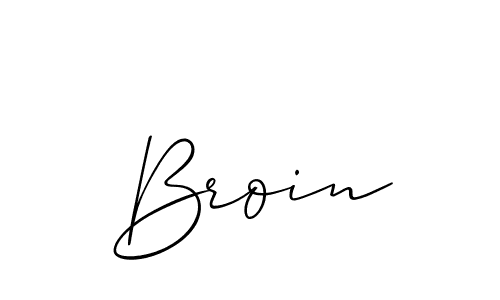 Best and Professional Signature Style for Broin. Allison_Script Best Signature Style Collection. Broin signature style 2 images and pictures png