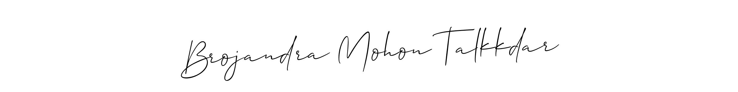 if you are searching for the best signature style for your name Brojandra Mohon Talkkdar. so please give up your signature search. here we have designed multiple signature styles  using Allison_Script. Brojandra Mohon Talkkdar signature style 2 images and pictures png