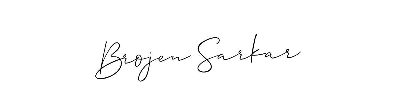 You should practise on your own different ways (Allison_Script) to write your name (Brojen Sarkar) in signature. don't let someone else do it for you. Brojen Sarkar signature style 2 images and pictures png