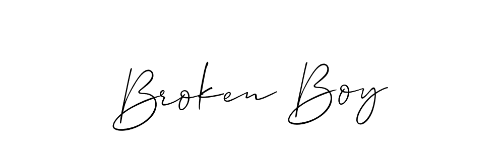 Make a beautiful signature design for name Broken Boy. With this signature (Allison_Script) style, you can create a handwritten signature for free. Broken Boy signature style 2 images and pictures png