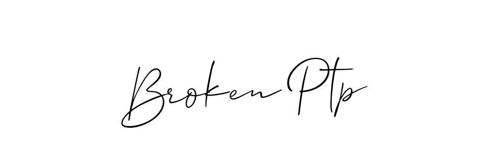 Best and Professional Signature Style for Broken Ptp. Allison_Script Best Signature Style Collection. Broken Ptp signature style 2 images and pictures png