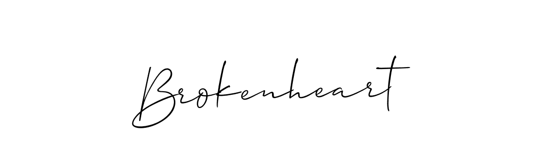 How to make Brokenheart signature? Allison_Script is a professional autograph style. Create handwritten signature for Brokenheart name. Brokenheart signature style 2 images and pictures png