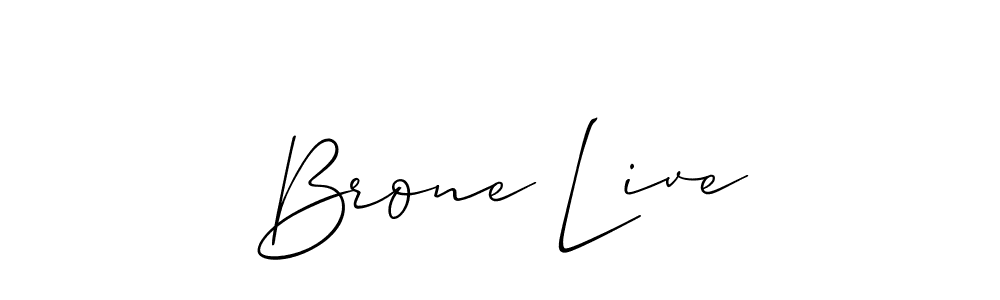 Create a beautiful signature design for name Brone Live. With this signature (Allison_Script) fonts, you can make a handwritten signature for free. Brone Live signature style 2 images and pictures png