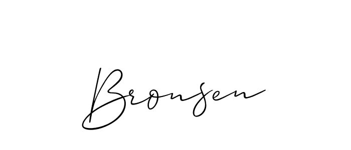 Design your own signature with our free online signature maker. With this signature software, you can create a handwritten (Allison_Script) signature for name Bronsen. Bronsen signature style 2 images and pictures png