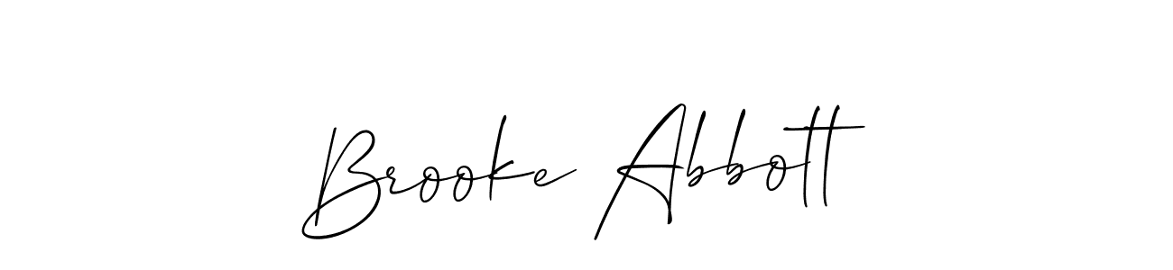 Brooke Abbott stylish signature style. Best Handwritten Sign (Allison_Script) for my name. Handwritten Signature Collection Ideas for my name Brooke Abbott. Brooke Abbott signature style 2 images and pictures png