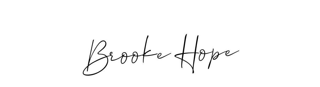Brooke Hope stylish signature style. Best Handwritten Sign (Allison_Script) for my name. Handwritten Signature Collection Ideas for my name Brooke Hope. Brooke Hope signature style 2 images and pictures png