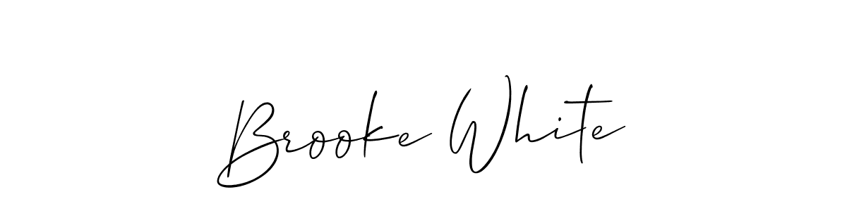 The best way (Allison_Script) to make a short signature is to pick only two or three words in your name. The name Brooke White include a total of six letters. For converting this name. Brooke White signature style 2 images and pictures png