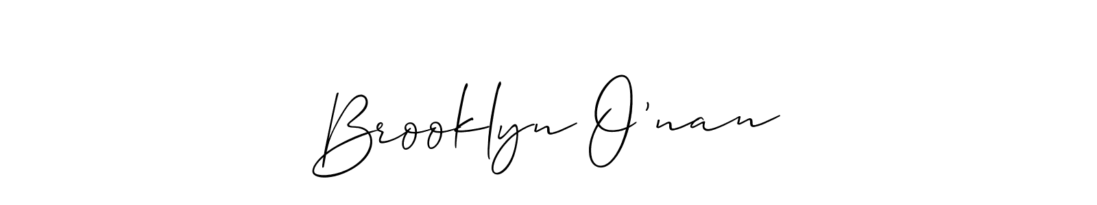 Design your own signature with our free online signature maker. With this signature software, you can create a handwritten (Allison_Script) signature for name Brooklyn O’nan. Brooklyn O’nan signature style 2 images and pictures png