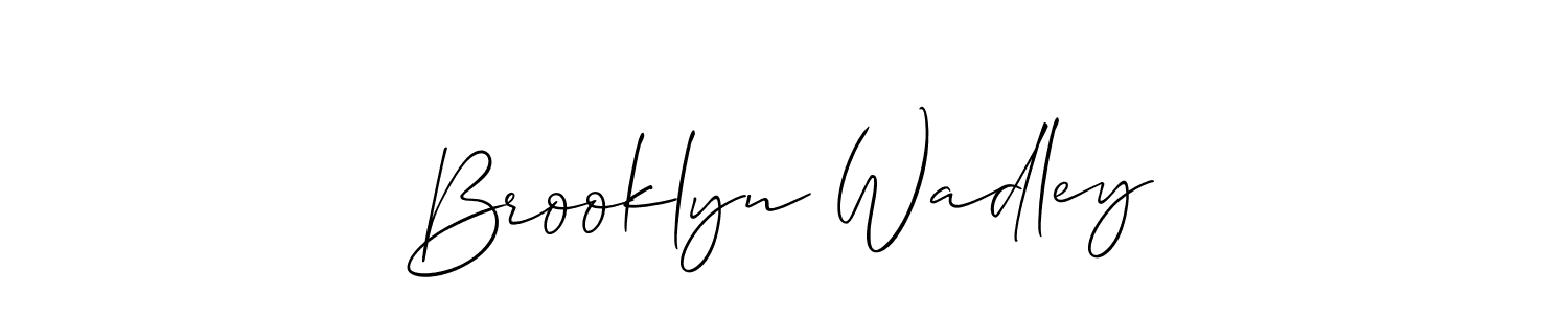 Also You can easily find your signature by using the search form. We will create Brooklyn Wadley name handwritten signature images for you free of cost using Allison_Script sign style. Brooklyn Wadley signature style 2 images and pictures png