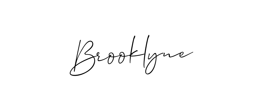 The best way (Allison_Script) to make a short signature is to pick only two or three words in your name. The name Brooklyne include a total of six letters. For converting this name. Brooklyne signature style 2 images and pictures png