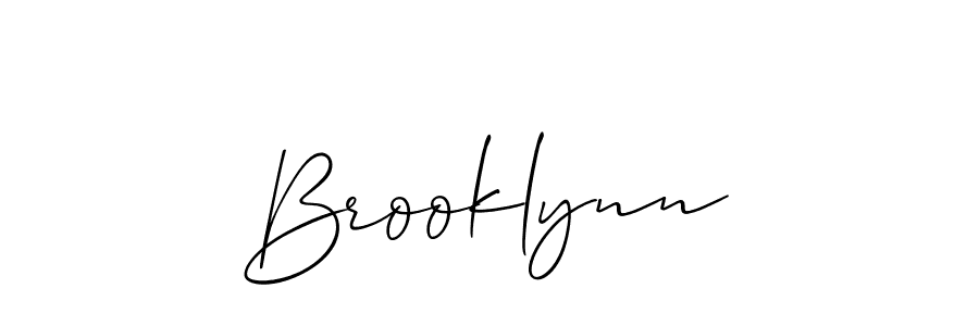 Use a signature maker to create a handwritten signature online. With this signature software, you can design (Allison_Script) your own signature for name Brooklynn. Brooklynn signature style 2 images and pictures png