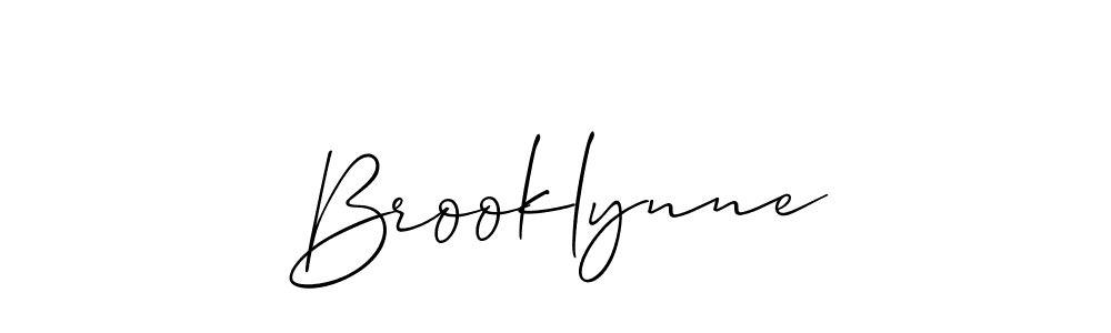 How to make Brooklynne signature? Allison_Script is a professional autograph style. Create handwritten signature for Brooklynne name. Brooklynne signature style 2 images and pictures png