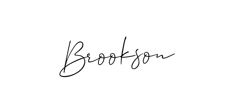 if you are searching for the best signature style for your name Brookson. so please give up your signature search. here we have designed multiple signature styles  using Allison_Script. Brookson signature style 2 images and pictures png