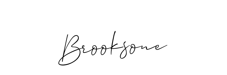 Make a beautiful signature design for name Brooksone. With this signature (Allison_Script) style, you can create a handwritten signature for free. Brooksone signature style 2 images and pictures png