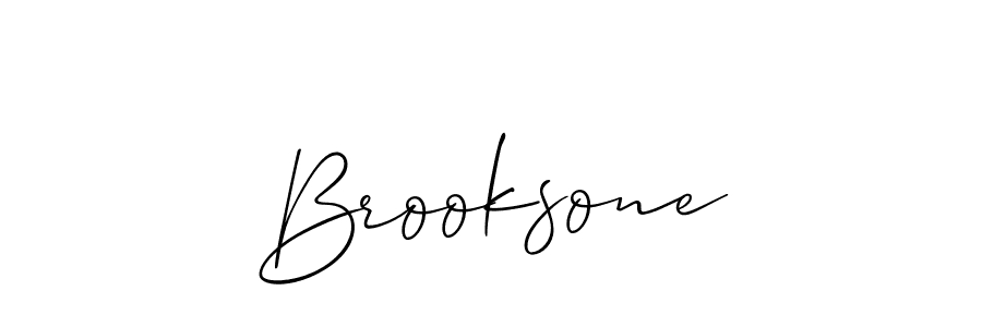 Make a beautiful signature design for name Brooksone. With this signature (Allison_Script) style, you can create a handwritten signature for free. Brooksone signature style 2 images and pictures png