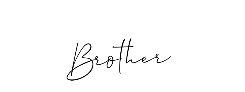 Make a beautiful signature design for name Brother . With this signature (Allison_Script) style, you can create a handwritten signature for free. Brother  signature style 2 images and pictures png