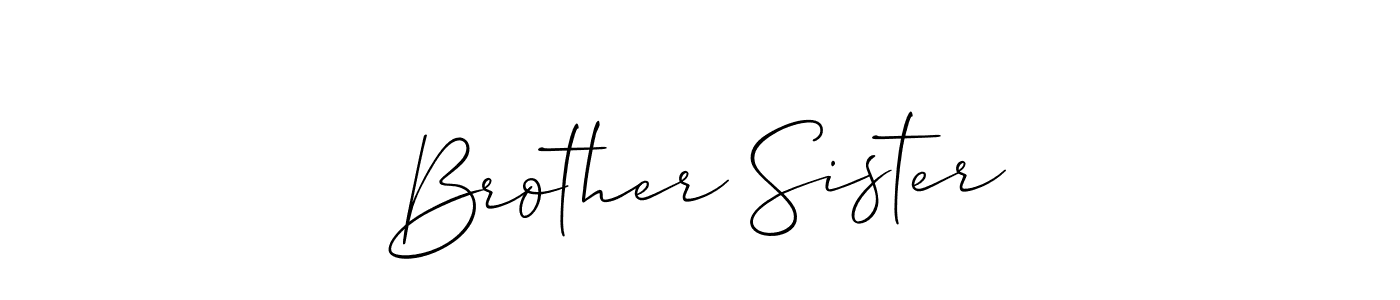 Use a signature maker to create a handwritten signature online. With this signature software, you can design (Allison_Script) your own signature for name Brother Sister. Brother Sister signature style 2 images and pictures png