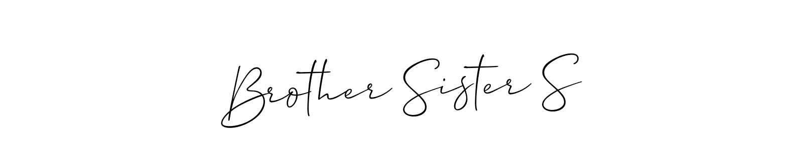 It looks lik you need a new signature style for name Brother Sister S. Design unique handwritten (Allison_Script) signature with our free signature maker in just a few clicks. Brother Sister S signature style 2 images and pictures png