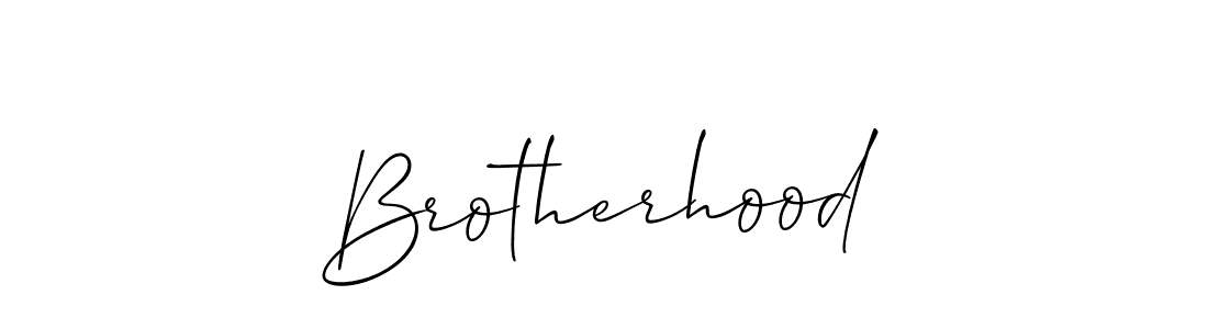 Use a signature maker to create a handwritten signature online. With this signature software, you can design (Allison_Script) your own signature for name Brotherhood. Brotherhood signature style 2 images and pictures png