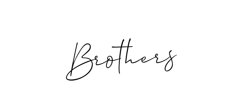 Brothers stylish signature style. Best Handwritten Sign (Allison_Script) for my name. Handwritten Signature Collection Ideas for my name Brothers. Brothers signature style 2 images and pictures png