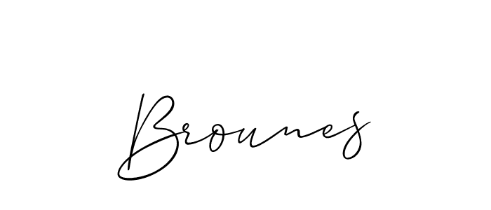 Allison_Script is a professional signature style that is perfect for those who want to add a touch of class to their signature. It is also a great choice for those who want to make their signature more unique. Get Brounes name to fancy signature for free. Brounes signature style 2 images and pictures png