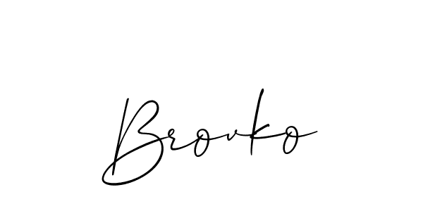 Create a beautiful signature design for name Brovko. With this signature (Allison_Script) fonts, you can make a handwritten signature for free. Brovko signature style 2 images and pictures png