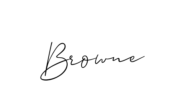 How to make Browne signature? Allison_Script is a professional autograph style. Create handwritten signature for Browne name. Browne signature style 2 images and pictures png