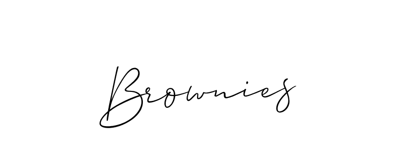 Also we have Brownies name is the best signature style. Create professional handwritten signature collection using Allison_Script autograph style. Brownies signature style 2 images and pictures png