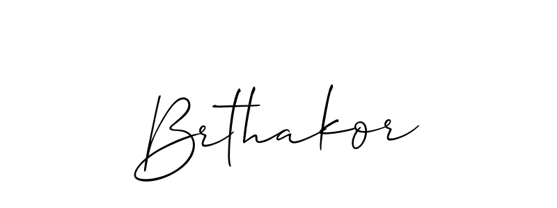 Make a beautiful signature design for name Brthakor. With this signature (Allison_Script) style, you can create a handwritten signature for free. Brthakor signature style 2 images and pictures png