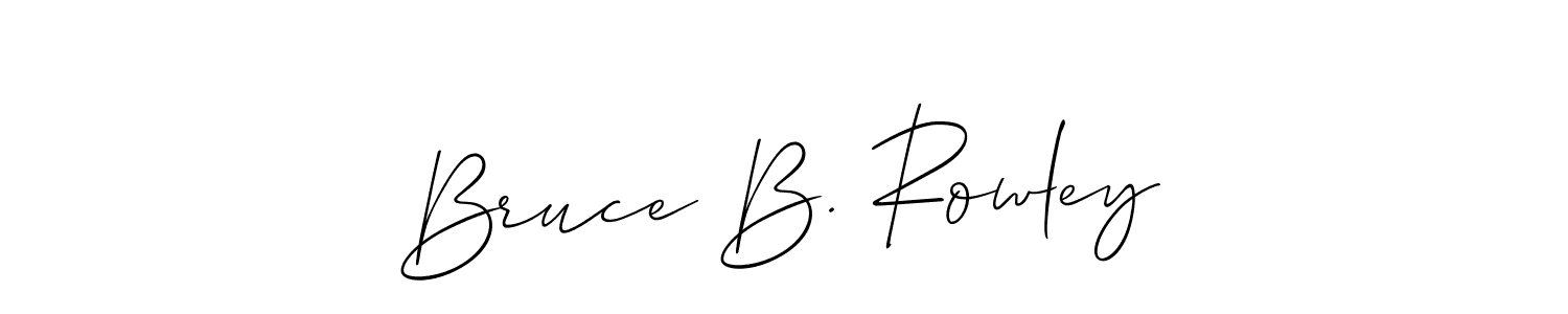 How to make Bruce B. Rowley name signature. Use Allison_Script style for creating short signs online. This is the latest handwritten sign. Bruce B. Rowley signature style 2 images and pictures png