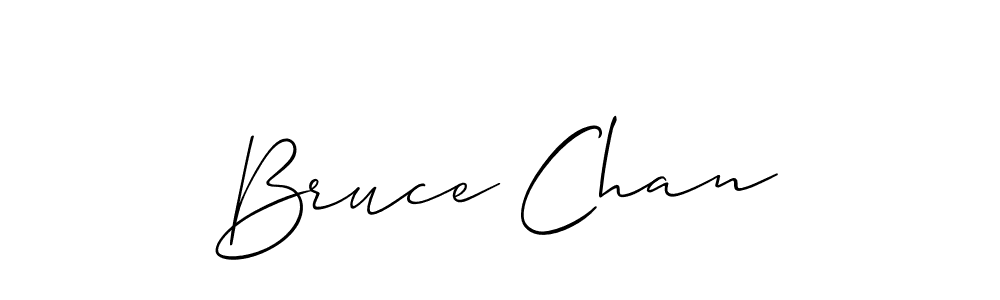 Allison_Script is a professional signature style that is perfect for those who want to add a touch of class to their signature. It is also a great choice for those who want to make their signature more unique. Get Bruce Chan name to fancy signature for free. Bruce Chan signature style 2 images and pictures png
