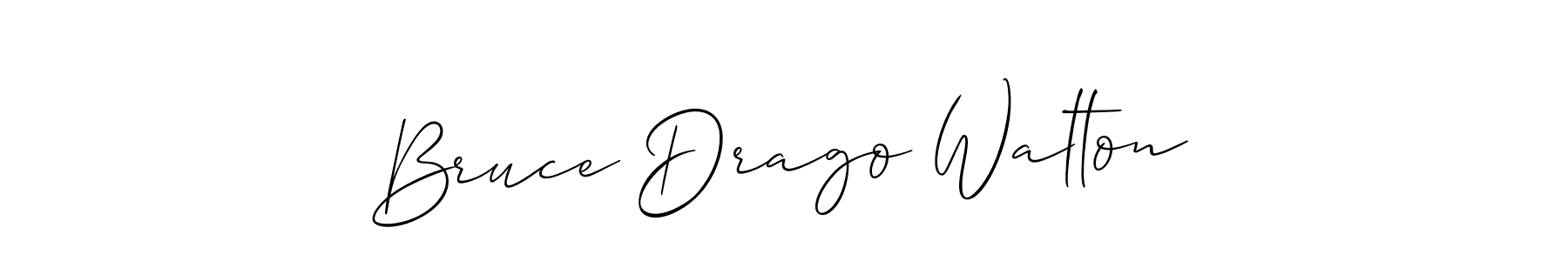 How to make Bruce Drago Walton name signature. Use Allison_Script style for creating short signs online. This is the latest handwritten sign. Bruce Drago Walton signature style 2 images and pictures png
