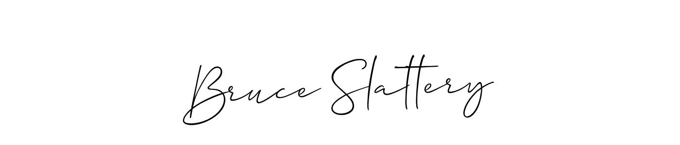 Design your own signature with our free online signature maker. With this signature software, you can create a handwritten (Allison_Script) signature for name Bruce Slattery. Bruce Slattery signature style 2 images and pictures png