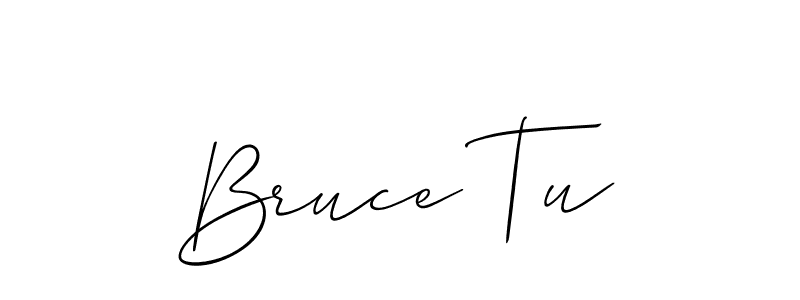 Use a signature maker to create a handwritten signature online. With this signature software, you can design (Allison_Script) your own signature for name Bruce Tu. Bruce Tu signature style 2 images and pictures png