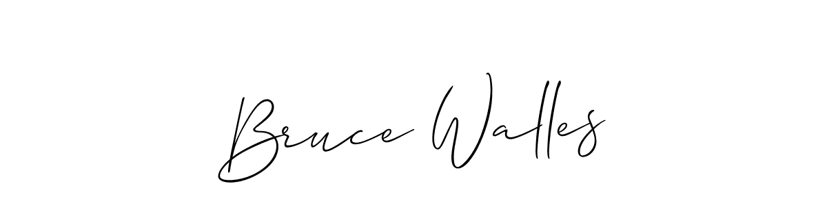 Design your own signature with our free online signature maker. With this signature software, you can create a handwritten (Allison_Script) signature for name Bruce Walles. Bruce Walles signature style 2 images and pictures png