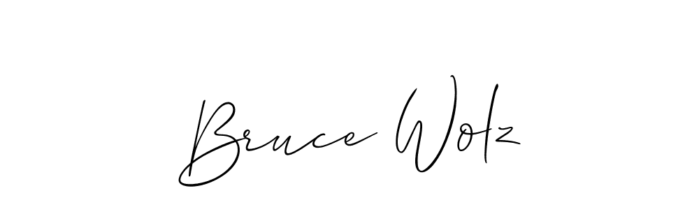 Bruce Wolz stylish signature style. Best Handwritten Sign (Allison_Script) for my name. Handwritten Signature Collection Ideas for my name Bruce Wolz. Bruce Wolz signature style 2 images and pictures png