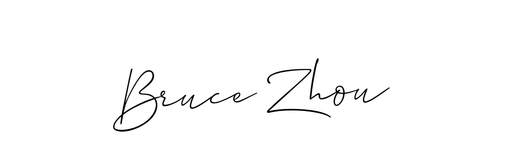 Make a short Bruce Zhou signature style. Manage your documents anywhere anytime using Allison_Script. Create and add eSignatures, submit forms, share and send files easily. Bruce Zhou signature style 2 images and pictures png