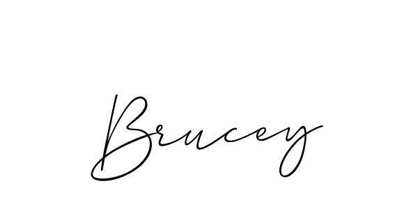 Brucey stylish signature style. Best Handwritten Sign (Allison_Script) for my name. Handwritten Signature Collection Ideas for my name Brucey. Brucey signature style 2 images and pictures png