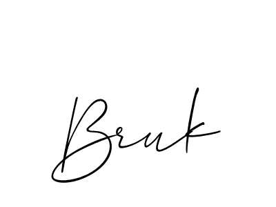 Design your own signature with our free online signature maker. With this signature software, you can create a handwritten (Allison_Script) signature for name Bruk. Bruk signature style 2 images and pictures png