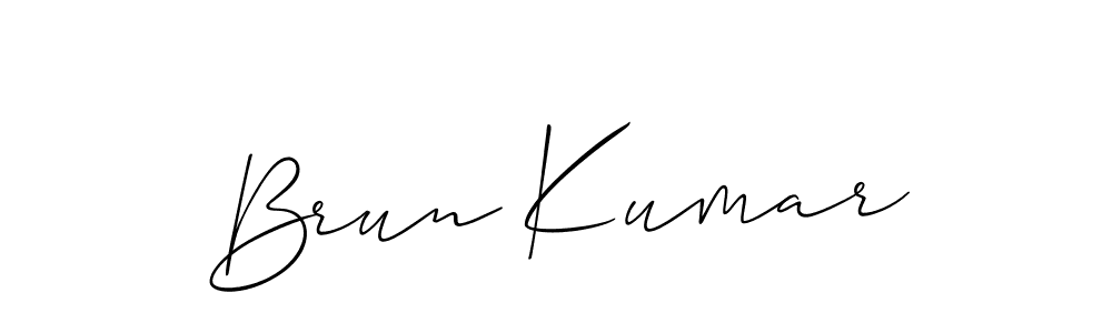 It looks lik you need a new signature style for name Brun Kumar. Design unique handwritten (Allison_Script) signature with our free signature maker in just a few clicks. Brun Kumar signature style 2 images and pictures png