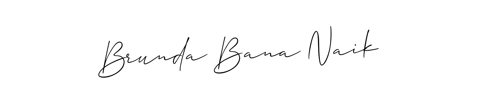 Brunda Bana Naik stylish signature style. Best Handwritten Sign (Allison_Script) for my name. Handwritten Signature Collection Ideas for my name Brunda Bana Naik. Brunda Bana Naik signature style 2 images and pictures png