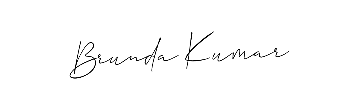 Also You can easily find your signature by using the search form. We will create Brunda Kumar name handwritten signature images for you free of cost using Allison_Script sign style. Brunda Kumar signature style 2 images and pictures png