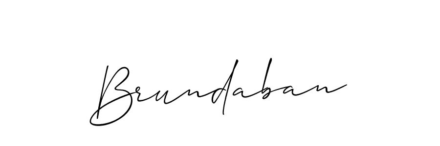 Make a beautiful signature design for name Brundaban. With this signature (Allison_Script) style, you can create a handwritten signature for free. Brundaban signature style 2 images and pictures png