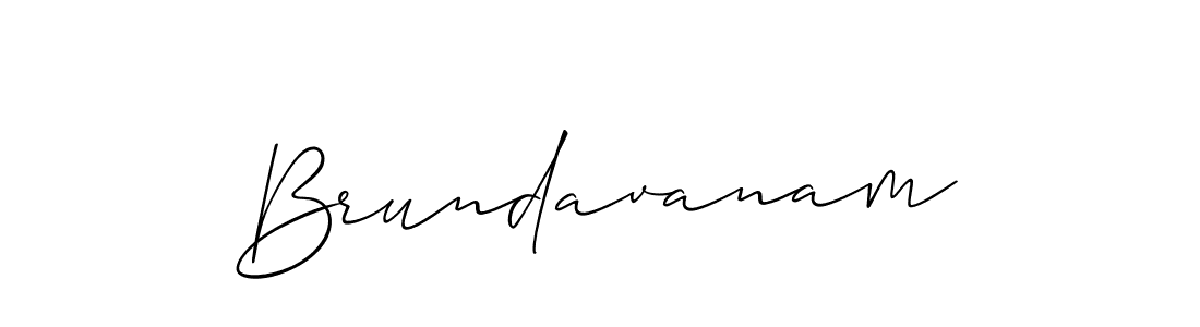 Create a beautiful signature design for name Brundavanam. With this signature (Allison_Script) fonts, you can make a handwritten signature for free. Brundavanam signature style 2 images and pictures png