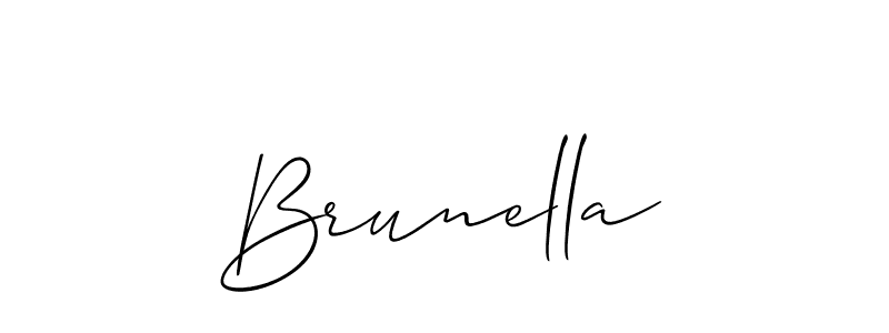 How to make Brunella signature? Allison_Script is a professional autograph style. Create handwritten signature for Brunella name. Brunella signature style 2 images and pictures png