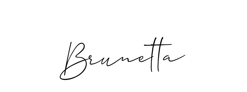 How to make Brunetta signature? Allison_Script is a professional autograph style. Create handwritten signature for Brunetta name. Brunetta signature style 2 images and pictures png